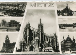 CPSM 57 METZ MULTI VUES 1956 Grand Format 15 X 10,5 - Metz