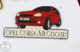 Spanish Advertising Opel Corsa Mi Coche -  Pin Badge #PLS - Opel