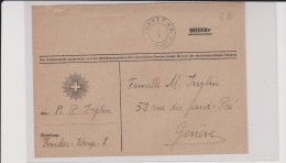 ENVELOPPE MILITAIRE SUISSE - FUNKER KP. - POSTE DE CAMPAGNE - Documents