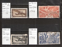 Timbre Indochine Lot 1. 4 Timbres PA - Poste Aérienne