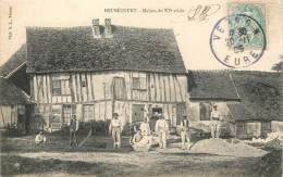 HEUBECOURT MAISON AVEC OUVRIERS DU BATIMENT AU TRAVAIL - Hébécourt