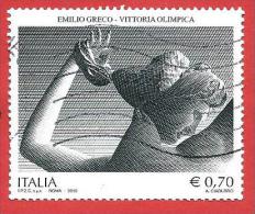 ITALIA REPUBBLICA USATO - 2013 - Centenario Della Nascita Di Emilio Greco - € 0,70 - S. ---- - 2011-20: Afgestempeld