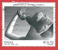 ITALIA REPUBBLICA USATO - 2013 - Centenario Della Nascita Di Emilio Greco - € 0,70 - S. ---- - 2011-20: Used