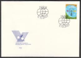 Czech Rep. / First Day Cover (2001/16) Praha: Dialogue Among Civilizations (letter; Telephone; Package; Computer) - Informatik