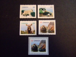 CANADA 2014 BABY WILDLIFE   4 X COILS VERTICAL  1 X COIL HORIZONTAL  MNH**  (053800-505) - Unused Stamps