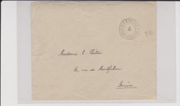 ENVELOPPE MILITAIRE SUISSE - CP. E.M. BAT. FUS. 4 - POSTE DE CAMPAGNE - Cartas & Documentos