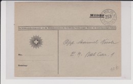 ENVELOPPE MILITAIRE SUISSE - STAB GRENZ FUS. BAT. 253 - POSTE DE CAMPAGNE - Documenti