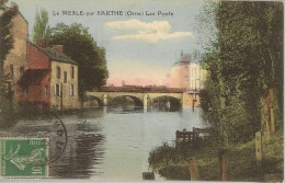 LE MESLE-sur-SARTHE - Les Ponts - Colorisé - Le Mêle-sur-Sarthe