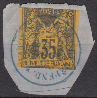 #65# COLONIES GENERALES N° 45 Oblitéré En Bleu Gorée (Sénégal Et Dépendances) - Sage