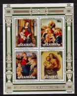 Zaire 1983 Painting, Religion, Christmas, Perf. Sheet, MNH AK.103 - Neufs