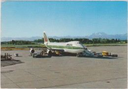 Carte Postale Italienne,italie,italia,a éroport Intercontinental De MILAN,aeroporto Di Milano,ALITALIA,avion - Vliegvelden