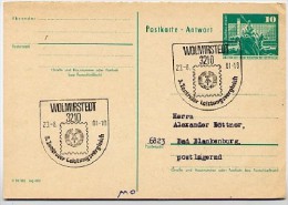 PHILATELISTEN LEISTUNGSVERGLEICH Wolmirstedt 1981 Auf  DDR P 81A Antw-Postkarte - Cartoline - Usati