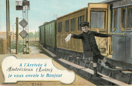 Andrézieux (42) Le Bonjour De , Gare Train - Andrézieux-Bouthéon