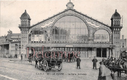 76 - LE HAVRE - LA GARE  Arrivée -  Dos Vierge  - 2 Scans - Station