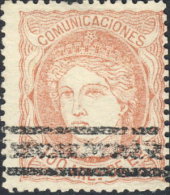 Espagne 1870. ~ YT 108 Annulé - 100 M. Allégorie - Oblitérés