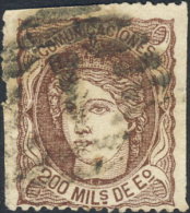 Espagne 1870. ~ YT 109 (Second Choix) - 200 M. Allégorie - Oblitérés