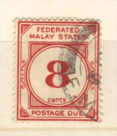 W475 - MALESIA 1925 , Segnatasse 8 Cent Gibbons N. D4w (crown Left CA). - Federated Malay States