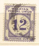 W528 - MALESIA 1936 , Segnatasse Yvert N. 14 - Federated Malay States