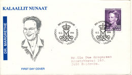 Greenland FDC 10-2-1994 Queen Margrethe II Of Denmark 7.00 With Cachet Sent To Denmark - FDC