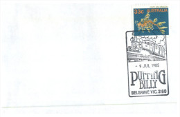 (567) Australia Cover With Special Postmarks - Puffing Billy Trains - Briefe U. Dokumente