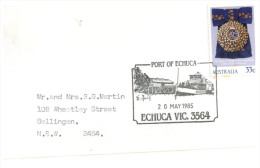 (567) Australia Cover With Special Postmarks - Port Of Echuca And Paddle Steamer - Briefe U. Dokumente