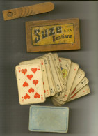 Boite En BOIS De Jeu De 32  Cartes De Bistro Marque SUZE à La Gentiane .RARE - Boîtes