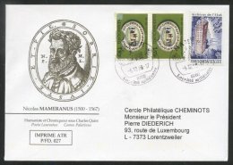 Luxembourg 1980 Famous People, Nicolas Mameranus, Cover K.253 - Covers & Documents