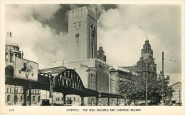 Royaume-Uni - Angleterre - Lancashire - Liverpool - Pier Head Buildings And Overhead Railway - Bon état Général - Liverpool