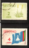 Lesotho 1971 Plants And Flags Used - Lesotho (1966-...)