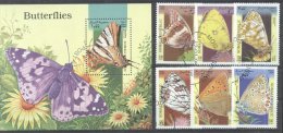 Somali 1998 Butterflies, Set+perf. Sheet, Used N.046 - Somalia (1960-...)