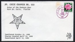 United States 1989 Masonic Cover - Eastern Star Port Lucie FL K.273 - Freemasonry