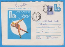Winter Olympics Lake Placid ROMANIA Postal Stationary Cover 1980 - Invierno 1980: Lake Placid