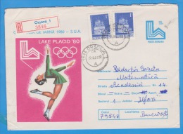 Winter Olympics Lake Placid ROMANIA Postal Stationary Cover 1980 - Invierno 1980: Lake Placid