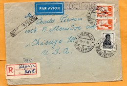 Russia 1956 Registered Cover Mailed To USA - Briefe U. Dokumente