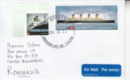 CANADA : TITANIC, Cover Circulated To ROMANIA! - Registered Shipping! Envoi Enregistre! - Briefe U. Dokumente