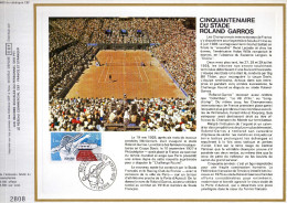 Feuillet Tirage Limité CEF 460 Stade Tennis Roland Garros - Lettres & Documents