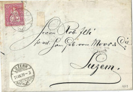 Faltbrief  Sursee - Luzern       1879 - Briefe U. Dokumente