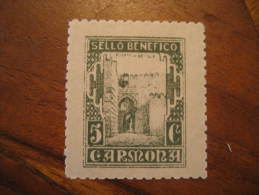 CARMONA Sevilla Beneficiencia Puerta De Sevilla Poster Stamp Label Vignette Viñeta España Guerra Civil War - Viñetas De La Guerra Civil