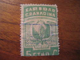 GRANADA Caridad Poster Stamp Label Vignette Viñeta España Guerra Civil War Spain - Viñetas De La Guerra Civil