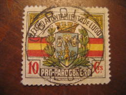 LUGO Gerdiz Cancel Pro Paro Obrero Ayuntamiento Poster Stamp Label Vignette Viñeta España Guerra Civil War - Viñetas De La Guerra Civil