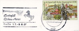 HORSE Circus Aeros Berlin 1987 East German Postal Card P94 Cat. 12,00 € - Circo