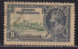 Straits Settlements Used 1935, 8c Silver Jubilee, Omnibus., - Straits Settlements