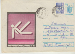 Lettre Distribuée  Fagaras - Bucuresti Dans 1982/  UNIVERSIADA BUCURESTI 1981 - Lettres & Documents