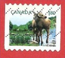 CANADA USATO - 2012 - Piccola Fauna Selvatica - Alce - Moose - Autoadesivo Bobina - 1,80 $ - Numero Stamp CA 2509 - Gebraucht