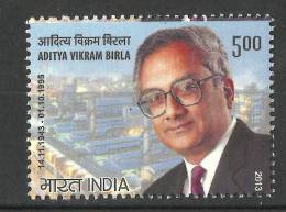 INDIA, 2013, Aditya Vikram Birla, Industrialist,  MNH, (**) - Neufs