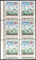 YUGOSLAVIA - JUGOSLAVIA - ERROR In Bl.of 6 - TBC TAX - RED CROSS - Double  PERF - **MNH - 1986 - Impuestos