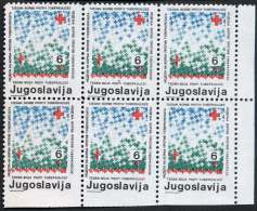 YUGOSLAVIA - JUGOSLAVIA - ERROR In Bl.of 6 - TBC TAX - RED CROSS - DOWN  IMPERFOR. - **MNH - 1986 - Timbres-taxe