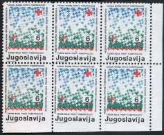 YUGOSLAVIA - JUGOSLAVIA - ERROR In Bl.of 6 - TBC TAX - RED CROSS - DOWN  IMPERFOR. - **MNH - 1986 - Portomarken