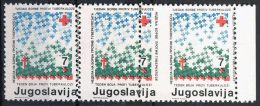 YUGOSLAVIA - JUGOSLAVIA - ERROR In Pair - TBC TAX - RED CROSS - Double+misplat PERF. - **MNH - 1986 - Timbres-taxe