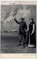 Infirmière Croix Rouge Et Poilu Retour Sur Le Front Poeme Guglielmi 1915 état Superbe - Croix-Rouge